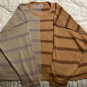 Boutique, lightweight, long sleeved color block sweater